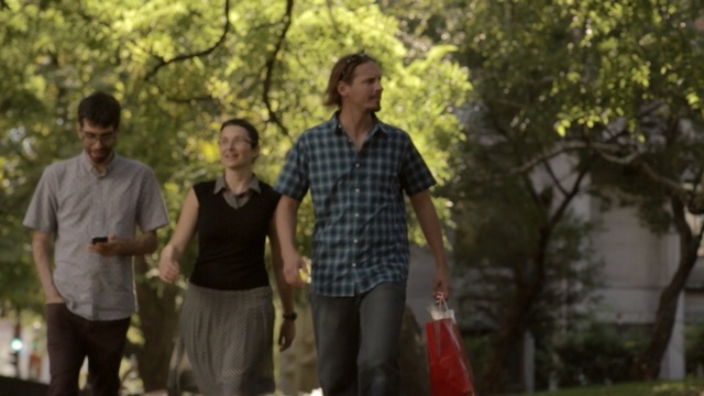 Video Reference: tree, mammal, vertebrate, woody plant, community, plant, walking, recreation, vehicle, grass, Person