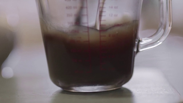 Video Reference: Drink, Food, Juice, Milkshake, Ingredient, Non-alcoholic beverage, Pint glass, Cup, Person