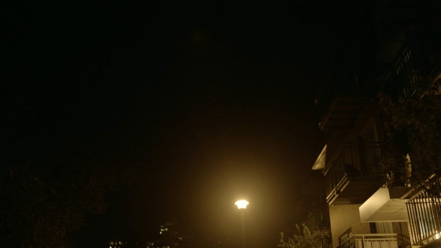 Video Reference: night, darkness, sky, light, atmosphere, lighting, street light, light fixture, tree, evening