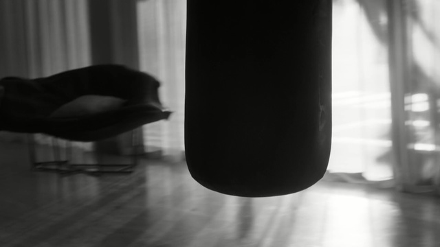 Video Reference: Black, White, Black-and-white, Monochrome, Light, Monochrome photography, Still life photography, Photography, Line, Material property, Person