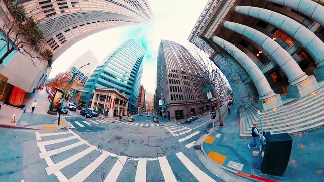 Video Reference: Metropolitan area, Building, Architecture, Fisheye lens, City, Human settlement, Photography, Urban area, Metropolis, Urban design