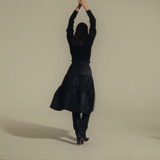 Video Reference: Clothing, Dress, Shoulder, Little black dress, Fashion, Cocktail dress, Waist, Neck, Joint, Footwear, Person