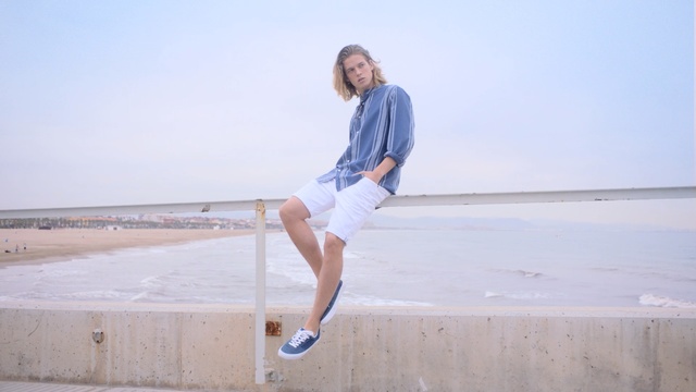 Video Reference: blue, photograph, vacation, shoulder, sea, photography, sky, shorts, fun, summer