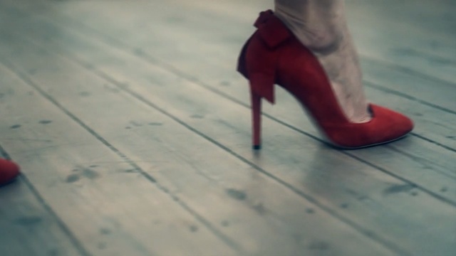 Video Reference: High heels, Footwear, Red, Leg, Shoe, Ankle, Floor, Human leg, Court shoe, Joint