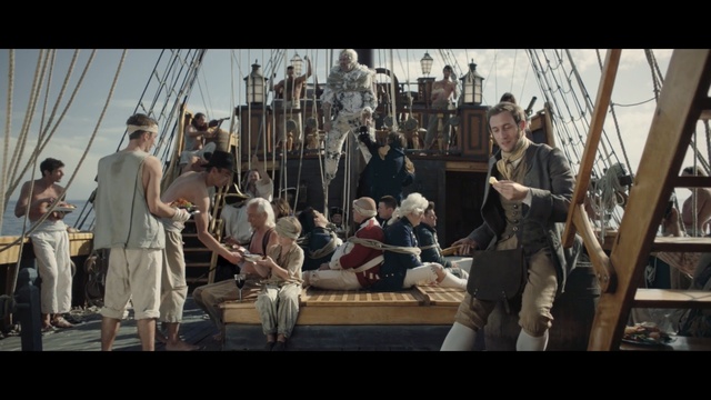 Video Reference: sailing ship, screenshot, vehicle, crew, recreation, fluyt, Person