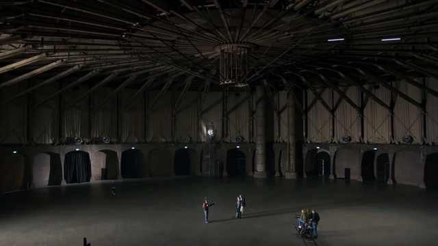 Video Reference: Light, Architecture, Building, Hangar, Darkness, Person