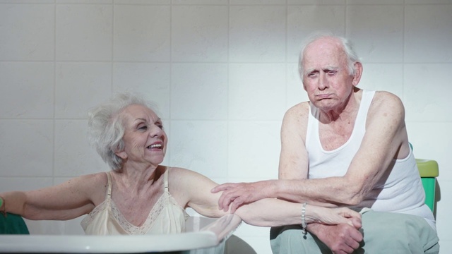 Video Reference: Bathing, Skin, Sitting, Fun, Grandparent, Leisure