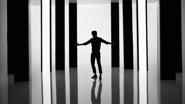 Video Reference: Black, White, Standing, Black-and-white, Line, Shadow, Photography, Room, Monochrome, Monochrome photography