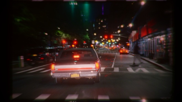 Video Reference: car, night, mode of transport, lane, infrastructure, metropolitan area, traffic, darkness, metropolis, midnight