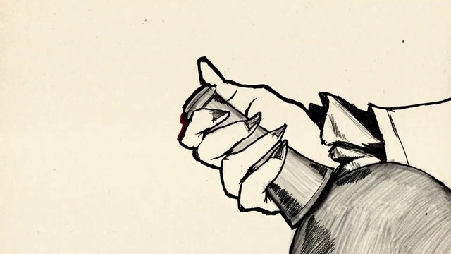 Video Reference: Jaw, Gesture, Art, Font, Tail, Drawing, Fictional character, Illustration, Line art, Ink