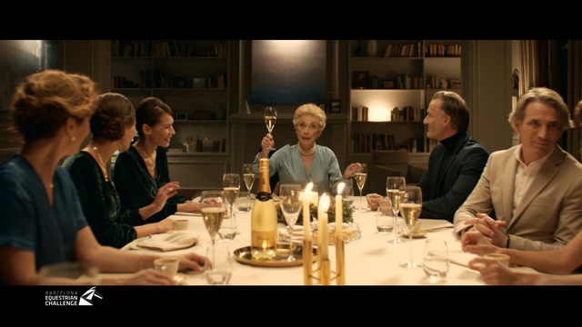 Video Reference: conversation, human behavior, communication, screenshot, dinner, drink, Person