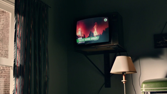 Video Reference: Room, Lighting accessory, Furniture, Lampshade, Technology, Media, Interior design, Flat panel display, Electronic device, Display device