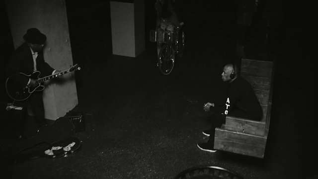 Video Reference: black, photograph, string instrument, darkness, black and white, night, light, photography, snapshot, music