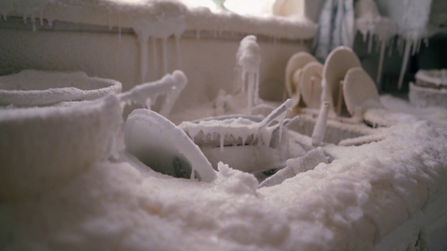 Video Reference: Snow, Freezing, Natural material, Gas, Close-up, Font, Event, Winter, Pattern, Wood