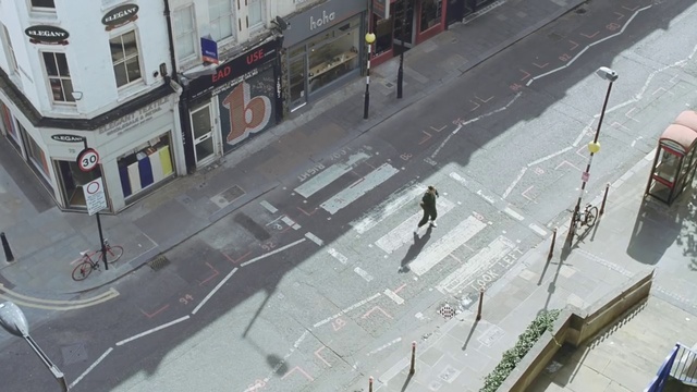 Video Reference: Intersection, Street, Urban design, Road, Pedestrian, Sidewalk, Public space, Infrastructure, Thoroughfare, Lane