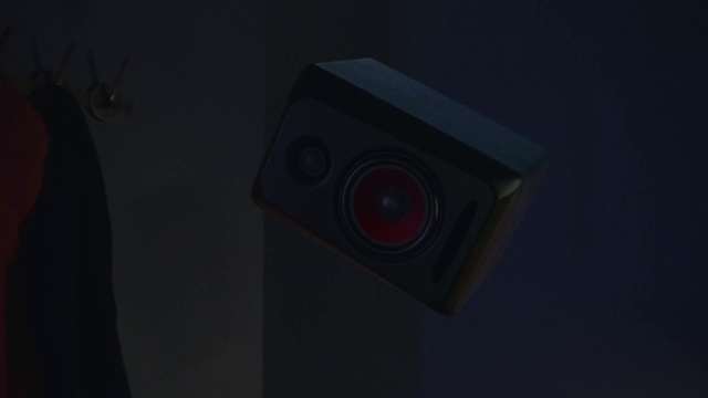 Video Reference: Black, Audio equipment, Light, Loudspeaker, Technology, Design, Darkness, Electronic device, Photography, Space