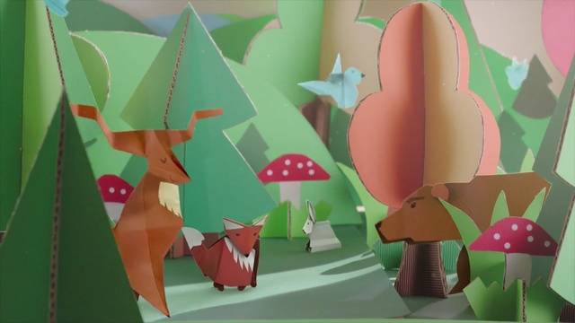 Video Reference: Green, Construction paper, Paper, Tree, Paper product, Art, Art paper, Illustration, Animation, Origami, Person