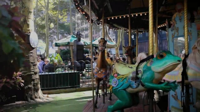 Video Reference: Carousel, Amusement ride, Amusement park, Recreation, Park, Fun, Nonbuilding structure, Leisure, Person