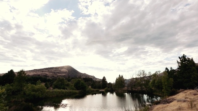 Video Reference: sky, cloud, loch, highland, water, lake, reflection, reservoir, tree, mountain