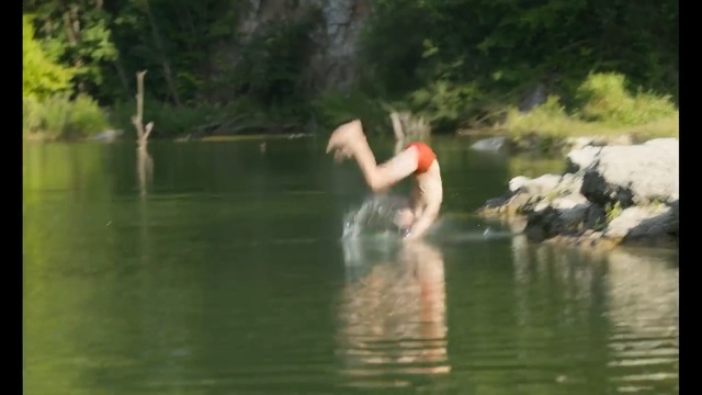 Video Reference: Body of water, Pond, Nature, Water, Bank, Water resources, Watercourse, River, Lake, Recreation, Person