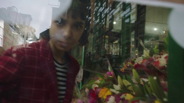 Video Reference: Floristry, Floral design, Flower arranging, Flower, Lady, Snapshot, Plant, Temple, Fun, Art, Person, Indoor, Building, Table, Front, Window, Holding, Looking, Standing, Young, Man, Woman, Red, Food, Sitting, Cake, Glass, Wearing, Vase, White, Room, Plate, Phone, Human face, Clothing