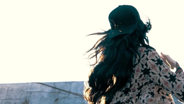 Video Reference: outerwear, black hair, girl, long hair, tree