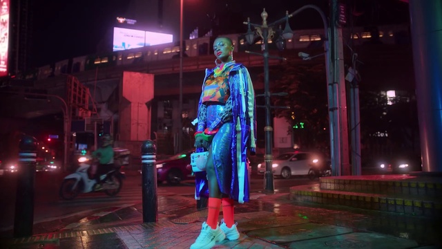 Video Reference: Light, Night, Lighting, Standing, Neon, Performance, Magenta, Performance art, Temple, Darkness