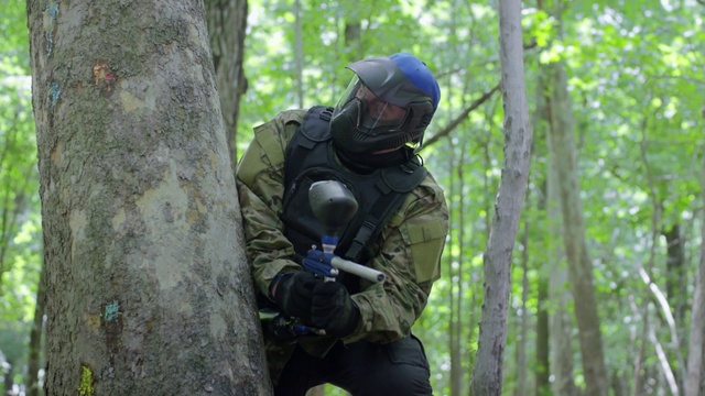 Video Reference: Games, Skirmish, Paintball equipment, Paintball, Outdoor recreation, Recreation, Jungle, Gun, Woodland, Shooting