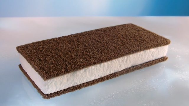 Video Reference: Food, Cuisine, Rectangle, Baked goods, Pumpernickel, Sponge cake, Soil, Dessert, Dish