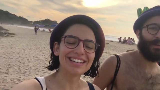 Video Reference: Eyewear, Face, Hair, Vacation, Photograph, Fun, Beach, Facial expression, Glasses, Smile