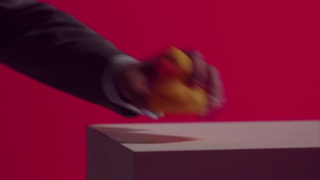 Video Reference: Red, Pink, Magenta, Finger, Purple, Arm, Table, Hand, Close-up, Violet