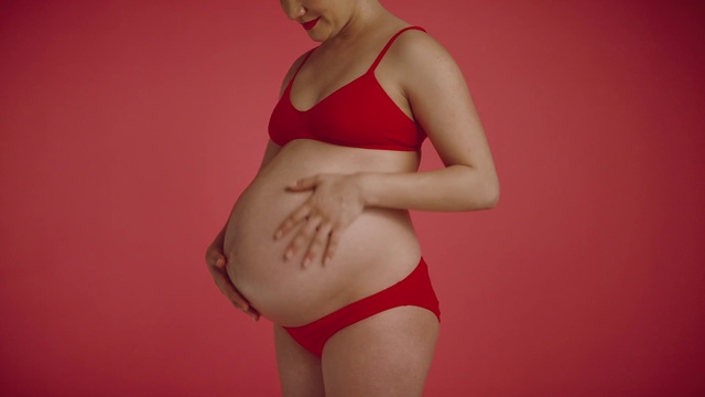 Video Reference: Undergarment, Lingerie, Brassiere, Clothing, Stomach, Skin, Red, Abdomen, Undergarment, Joint