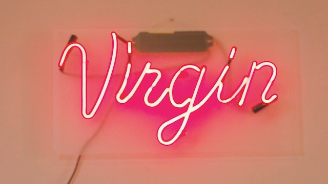Video Reference: pink, red, text, font, neon, signage, brand, Person
