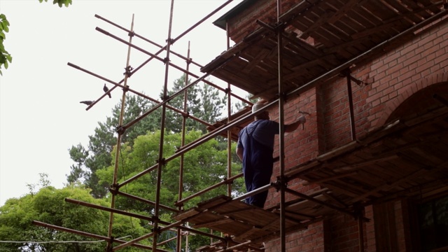 Video Reference: Scaffolding, Roof, Architecture, House, Building