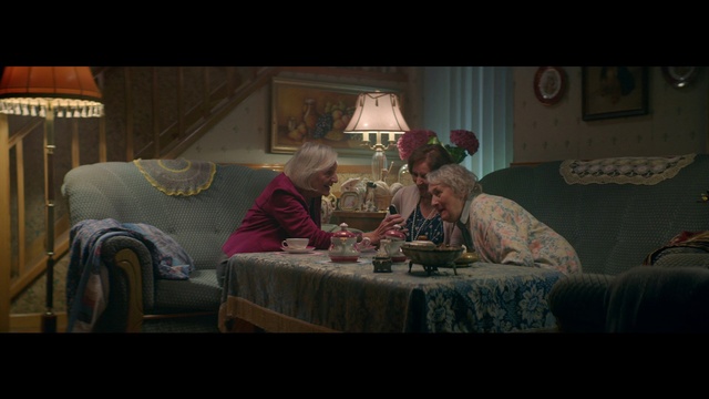 Video Reference: Screenshot, Snapshot, Human, Room, Sitting, Interaction, Fun, Couch, Conversation, Adaptation, Indoor, Man, Looking, Living, Window, Woman, Table, Young, Lit, Boy, Girl, Bedroom, Old, Holding, Bed, Standing, People, Person, Clothing, Human face, Candle, Food