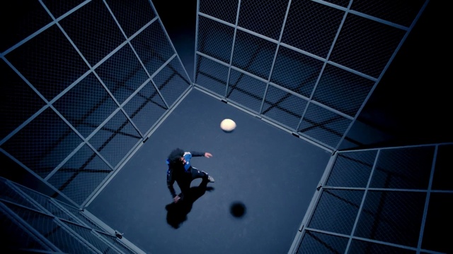 Video Reference: blue, light, atmosphere, structure, snapshot, net, photography, darkness, sport venue, line