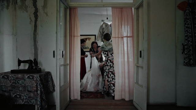 Video Reference: Photograph, Dress, Gown, Bride, Room, Wedding dress, Bridal clothing, Photography, Ceremony, House