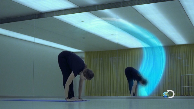 Video Reference: blue, sport venue, physical fitness, fun, indoor games and sports, angle, daylighting, floor, sports, leisure, Person