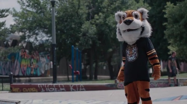 Video Reference: Fur, Snapshot, Mascot, Snout, Footwear, Textile, Photography, Fun, Tree, Headgear, Person