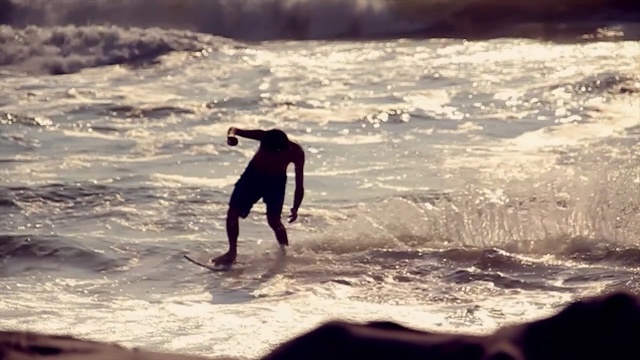 Video Reference: wave, boardsport, surfing equipment and supplies, water, sky, surfboard, sea, geological phenomenon, surfing, shore