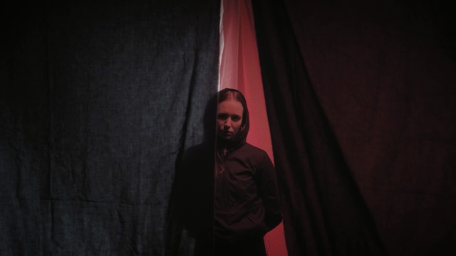 Video Reference: red, darkness, light, night, performance, scene, performance art, Person