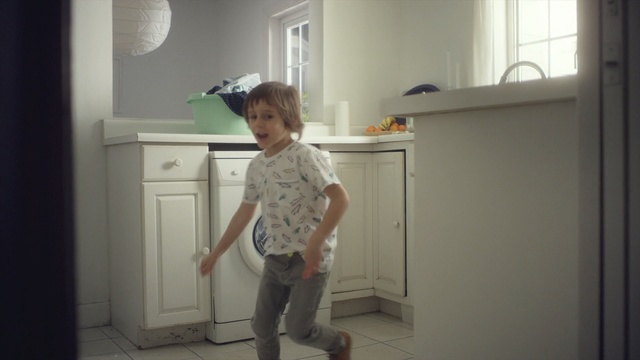 Video Reference: room, standing, shoulder, snapshot, house, textile, girl, product, floor, toddler, Person