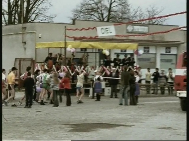 Video Reference: crowd, public space, mode of transport, community, town, event, recreation, city, festival, pedestrian, Person