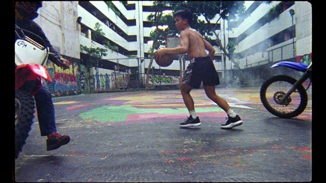 Video Reference: Barechested, Physical fitness, Muscle, Street, Leg, Bodybuilding, Vehicle, Car, Exercise, Road