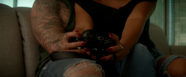 Video Reference: hand, girl, finger, arm, mouth, fun, neck