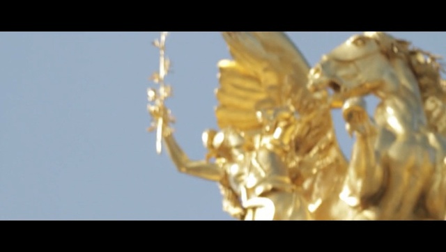 Video Reference: Gold, Metal, Organism, Macro photography, Photography, Sunlight, Statue, Stock photography, Mythology, Fashion accessory