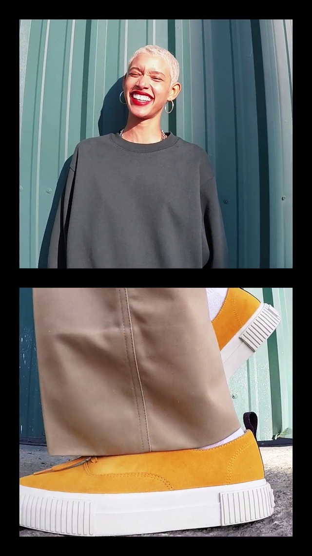 Video Reference: Facial expression, Shoulder, Clothing, Yellow, Arm, Sleeve, T-shirt, Neck, Sweater, Smile