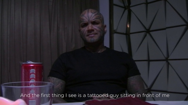 Video Reference: Head, Skin, Arm, Muscle, Mouth, Human, Joint, Neck, Human body, Room