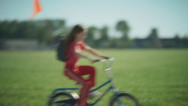 Video Reference: Bicycle, Vehicle, Grass, Bicycle accessory, Cycling, Recreation, Summer, Sports equipment, Child, Wheel