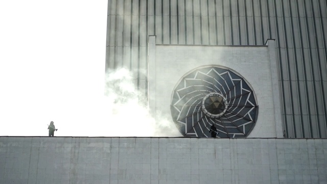 Video Reference: architecture, black and white, font, circle, daylighting